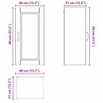 Casa si Gradina - Mobilier - Comode si corpuri - Corpuri bucatarie - Dulap suspendat de bucatarie Gri din beton 40 x 31 x 80 cm - Infinity.ro