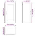 Casa si Gradina - Mobilier - Comode si corpuri - Corpuri bucatarie - Dulap suspendat de bucatarie Alb 40 x 31 x 80 cm Lemn compozit - Infinity.ro