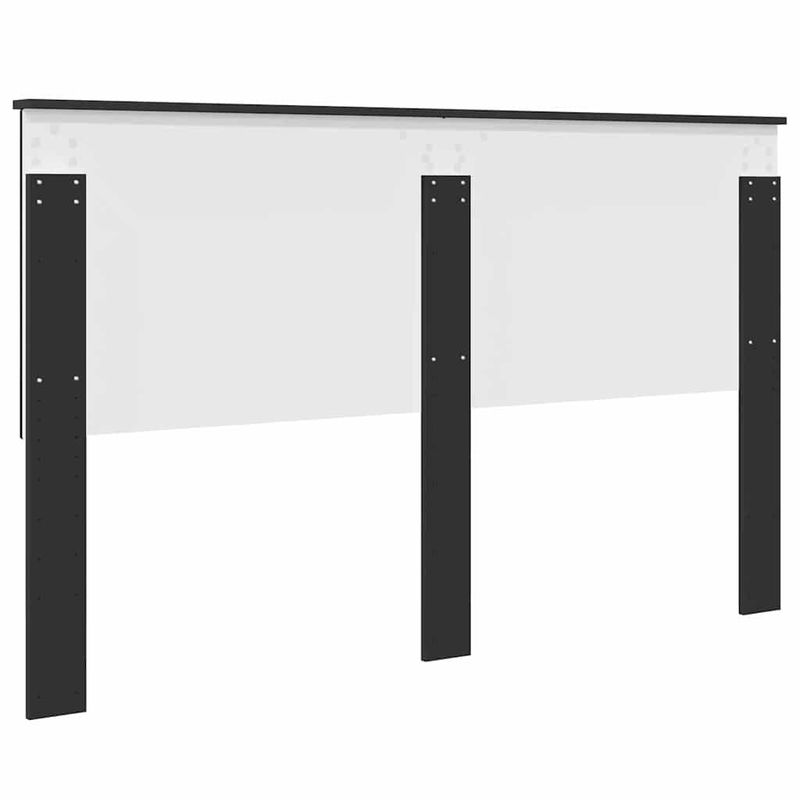 Casa si Gradina - Mobilier - Paturi si accesorii - Accesorii paturi - Tablie de pat cu dulap si LED, gri sonoma, 180x17x102 cm - Infinity.ro