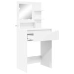 Casa si Gradina - Mobilier - Comode si corpuri - Masute de toaleta - Mese de toaleta pentru dormitor cu raft Alb 80 x 39,6 x 135 cm - Infinity.ro