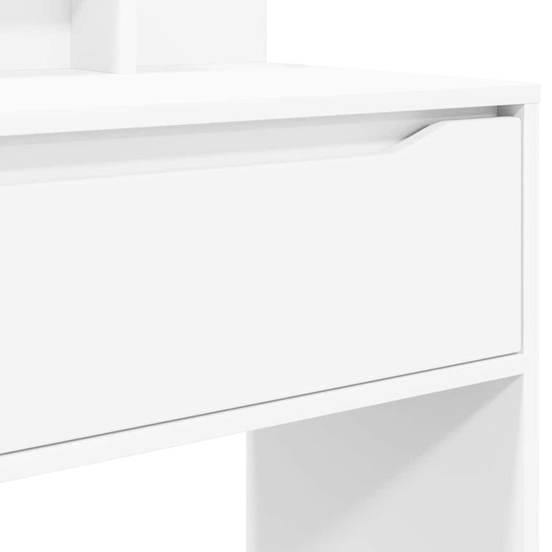 Casa si Gradina - Mobilier - Comode si corpuri - Masute de toaleta - Mese de toaleta pentru dormitor cu raft Alb 80 x 39,6 x 135 cm - Infinity.ro