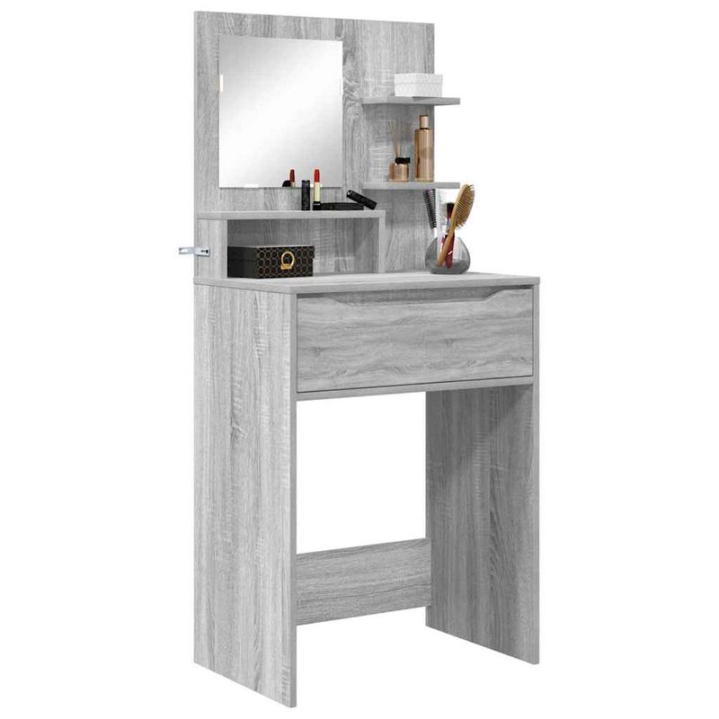 Casa si Gradina - Mobilier - Comode si corpuri - Masute de toaleta - Mese de toaleta pentru dormitor Gri Sonoma 80 x 39,6 x 135 cm - Infinity.ro