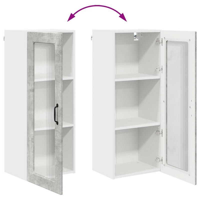Casa si Gradina - Mobilier - Comode si corpuri - Corpuri bucatarie - Dulap suspendat de bucatarie Gri din beton 40 x 31 x 100 cm - Infinity.ro