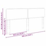 Casa si Gradina - Mobilier - Paturi si accesorii - Accesorii paturi - Tablie de pat cu aripioare gri deschis 183x16x78/88 cm catifea - Infinity.ro