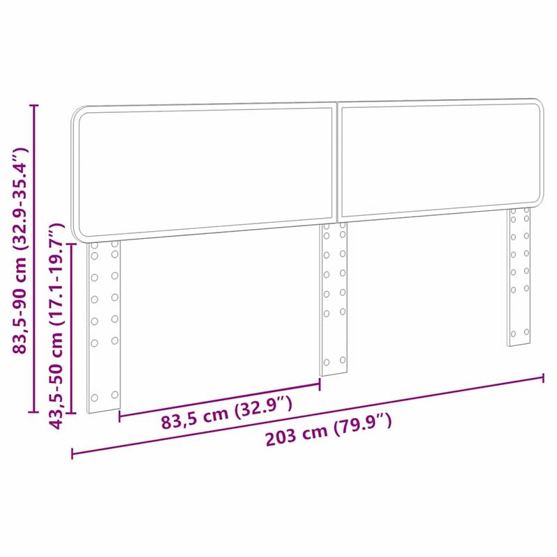 Casa si Gradina - Mobilier - Paturi si accesorii - Accesorii paturi - Tablie de pat cu aripioare gri deschis 183x16x78/88 cm catifea - Infinity.ro