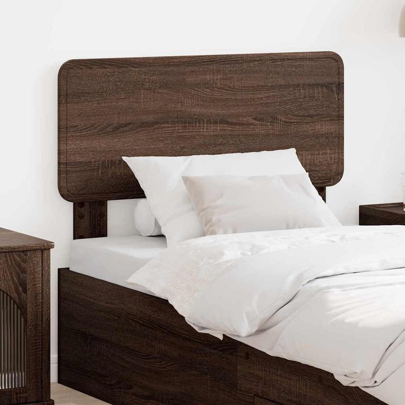 Casa si Gradina - Mobilier - Paturi si accesorii - Accesorii paturi - Tablie de pat cu aripioare, negru, 203x16x118/128 cm, textil - Infinity.ro