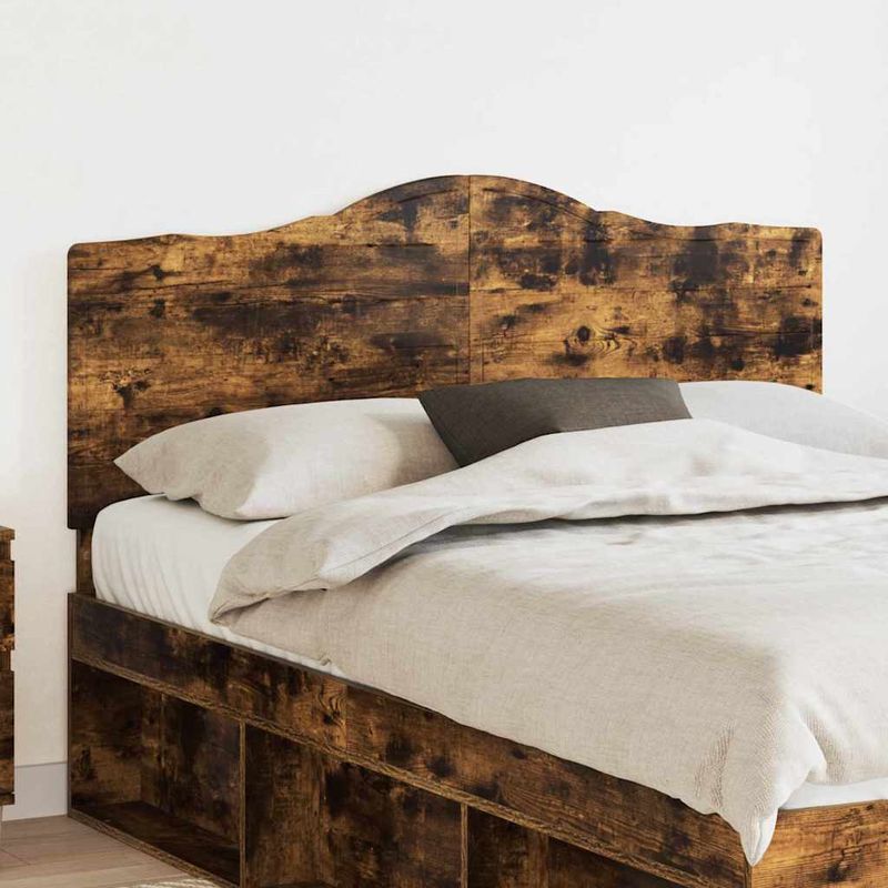 Casa si Gradina - Mobilier - Paturi si accesorii - Accesorii paturi - Tablie de pat cu aripioare, crem, 203x16x118/128 cm, textil - Infinity.ro