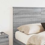 Casa si Gradina - Mobilier - Paturi si accesorii - Accesorii paturi - Tablie de pat cu aripioare gri 183x16x78/88 cm piele ecologica - Infinity.ro