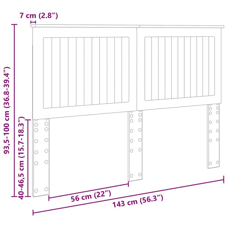 Casa si Gradina - Mobilier - Paturi si accesorii - Accesorii paturi - Tablie de pat cu aripioare gri 183x16x78/88 cm piele ecologica - Infinity.ro