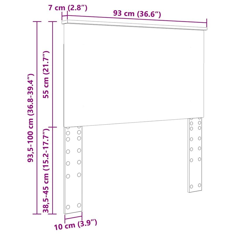 Casa si Gradina - Mobilier - Paturi si accesorii - Accesorii paturi - Tablie de pat cu LED, albastru inchis, 183x16x78/88 cm, catifea - Infinity.ro