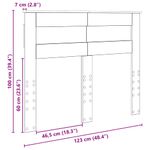 Casa si Gradina - Mobilier - Paturi si accesorii - Accesorii paturi - Tablie de pat cu aripioare albastru 163x16x78/88 cm textil - Infinity.ro