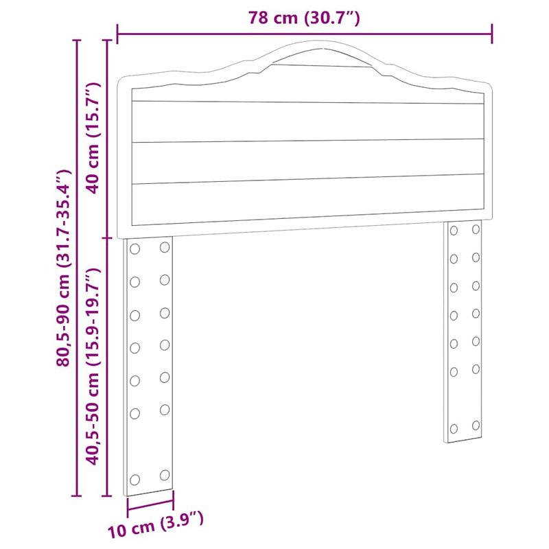 Casa si Gradina - Mobilier - Paturi si accesorii - Accesorii paturi - Tablie de depozitare Stejar sonoma 90 cm Lemn compozit - Infinity.ro
