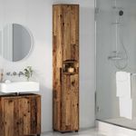 Casa si Gradina - Mobilier - Mobilier baie - Corpuri baie - Dulap de Baie Lemn Vechi 30,5 x 30 x 195 cm Lemn compozit - Infinity.ro
