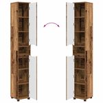 Casa si Gradina - Mobilier - Mobilier baie - Corpuri baie - Dulap de Baie Lemn Vechi 30,5 x 30 x 195 cm Lemn compozit - Infinity.ro