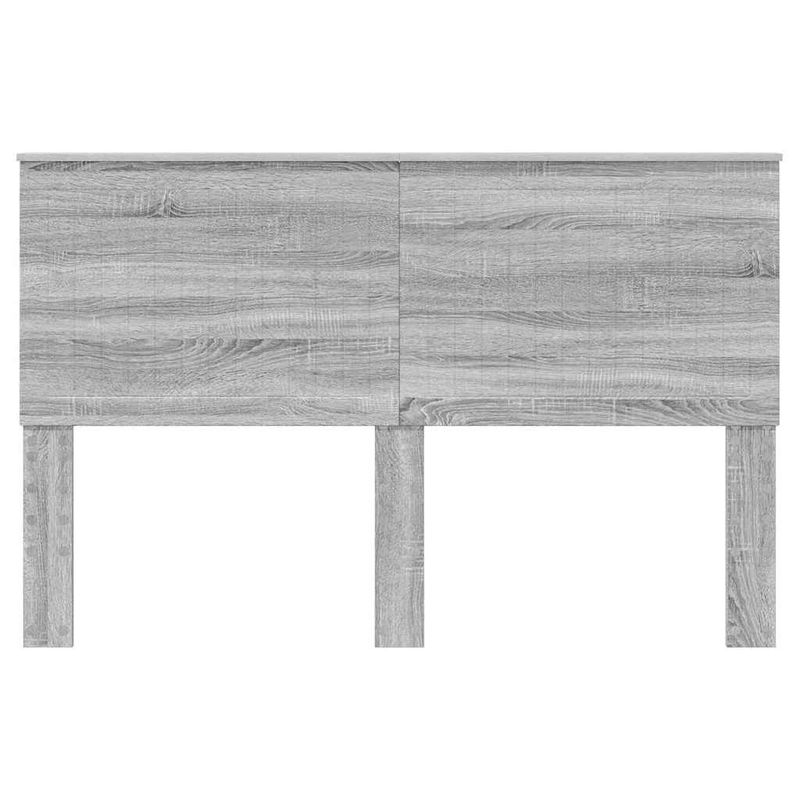 Casa si Gradina - Mobilier - Paturi si accesorii - Accesorii paturi - Tablie de pat cu aripioare gri 93x23x118/128 cm piele eco - Infinity.ro