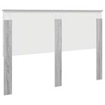 Casa si Gradina - Mobilier - Paturi si accesorii - Accesorii paturi - Tablie de pat cu aripioare gri 93x23x118/128 cm piele eco - Infinity.ro