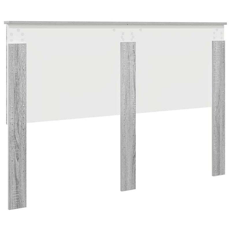 Casa si Gradina - Mobilier - Paturi si accesorii - Accesorii paturi - Tablie de pat cu aripioare gri 93x23x118/128 cm piele eco - Infinity.ro