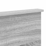Casa si Gradina - Mobilier - Paturi si accesorii - Accesorii paturi - Tablie de pat cu aripioare gri 93x23x118/128 cm piele eco - Infinity.ro