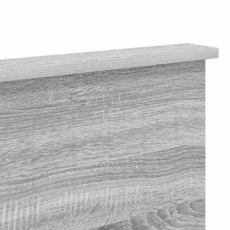 Casa si Gradina - Mobilier - Paturi si accesorii - Accesorii paturi - Tablie de pat cu aripioare gri 93x23x118/128 cm piele eco - Infinity.ro