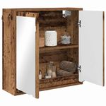 Casa si Gradina - Mobilier - Mobilier baie - Corpuri baie - Dulap cu oglinda pentru baie cu raft Lemn Vechi 60 x 20 x 60 cm - Infinity.ro