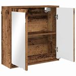 Casa si Gradina - Mobilier - Mobilier baie - Corpuri baie - Dulap cu oglinda pentru baie cu raft Lemn Vechi 60 x 20 x 60 cm - Infinity.ro