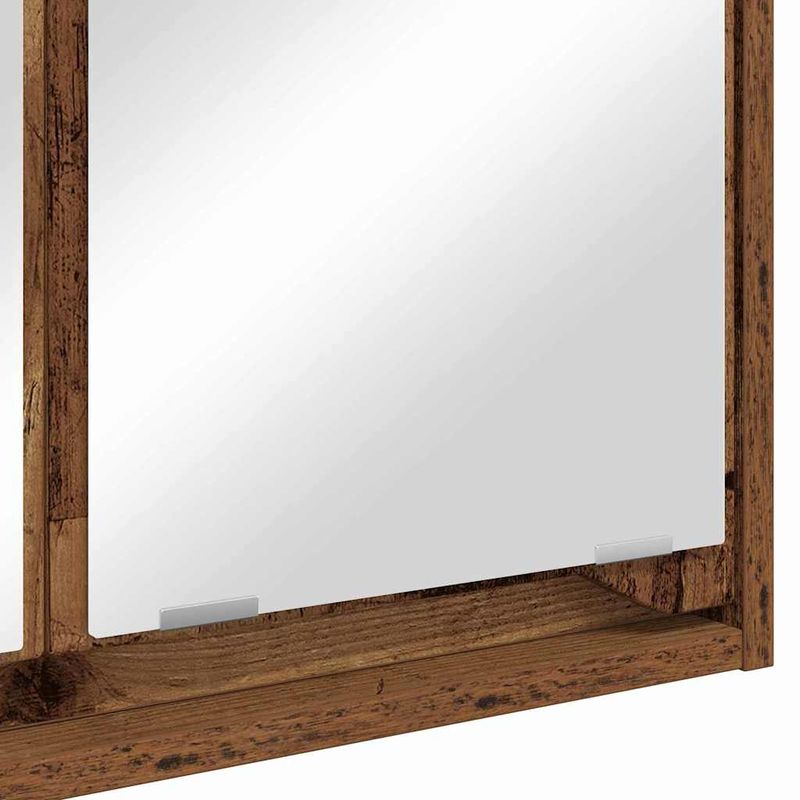 Casa si Gradina - Mobilier - Mobilier baie - Corpuri baie - Dulap cu oglinda pentru baie cu raft Lemn Vechi 60 x 20 x 60 cm - Infinity.ro