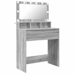 Casa si Gradina - Mobilier - Comode si corpuri - Masute de toaleta - Mese de toaleta pentru dormitor Gri Sonoma 80 x 39,6 x 135 cm - Infinity.ro