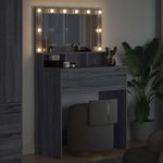 Casa si Gradina - Mobilier - Comode si corpuri - Masute de toaleta - Mese de toaleta pentru dormitor Gri Sonoma 80 x 39,6 x 135 cm - Infinity.ro