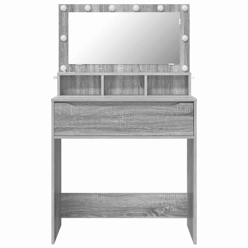 Casa si Gradina - Mobilier - Comode si corpuri - Masute de toaleta - Mese de toaleta pentru dormitor Gri Sonoma 80 x 39,6 x 135 cm - Infinity.ro