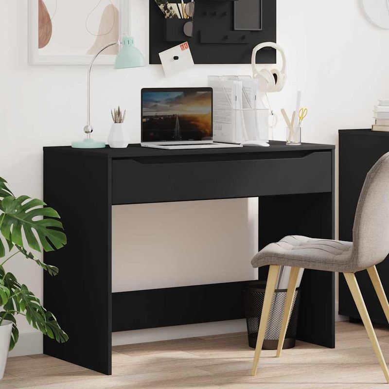 Casa si Gradina - Mobilier - Mese si birouri - Birouri - Birou cu sertar Negru 100 x 50 x 78 cm Lemn compozit - Infinity.ro