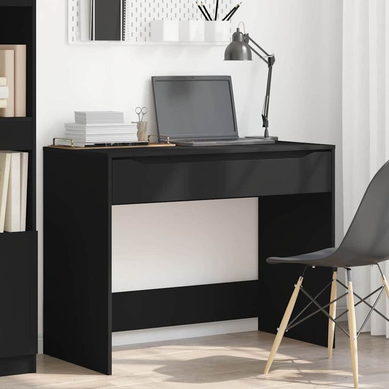 Casa si Gradina - Mobilier - Mese si birouri - Birouri - Birou cu sertar Negru 100 x 50 x 78 cm Lemn compozit - Infinity.ro