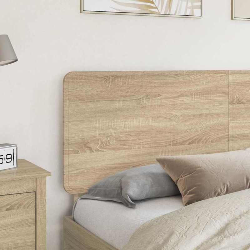 Casa si Gradina - Mobilier - Paturi si accesorii - Accesorii paturi - Tablie de pat cu LED, alb, 80x5x78/88 cm, piele ecologica - Infinity.ro