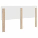 Casa si Gradina - Mobilier - Paturi si accesorii - Accesorii paturi - Tablie de pat cu LED, alb, 80x5x78/88 cm, piele ecologica - Infinity.ro