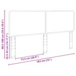 Casa si Gradina - Mobilier - Paturi si accesorii - Accesorii paturi - Tablie de pat cu LED, alb, 80x5x78/88 cm, piele ecologica - Infinity.ro