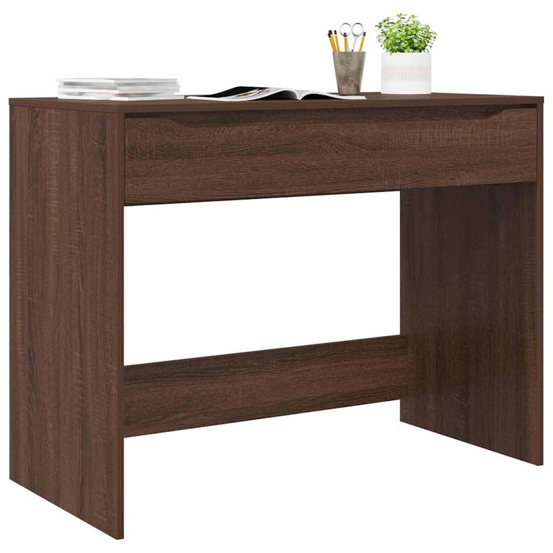 Casa si Gradina - Mobilier - Mese si birouri - Birouri - Birou cu sertar Stejar inchis 100 x 50 x 78 cm Lemn compozit - Infinity.ro