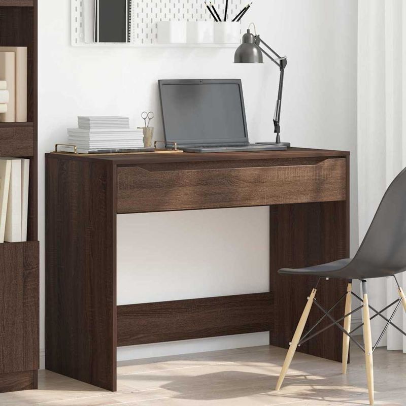 Casa si Gradina - Mobilier - Mese si birouri - Birouri - Birou cu sertar Stejar inchis 100 x 50 x 78 cm Lemn compozit - Infinity.ro