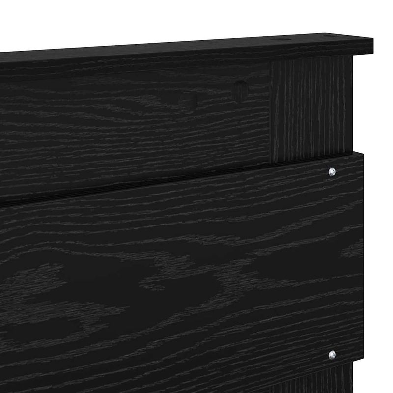 Casa si Gradina - Mobilier - Paturi si accesorii - Accesorii paturi - Tablie de pat cu dulap si LED, gri beton, 100x16,5x103,5 cm - Infinity.ro