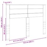 Casa si Gradina - Mobilier - Paturi si accesorii - Accesorii paturi - Tablie de pat cu dulap si LED, gri beton, 100x16,5x103,5 cm - Infinity.ro