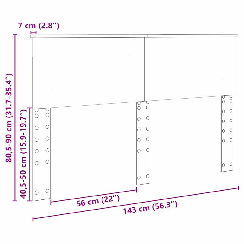 Casa si Gradina - Mobilier - Paturi si accesorii - Accesorii paturi - Tablie de pat cu aripioare negru 203x23x78/88 cm catifea - Infinity.ro