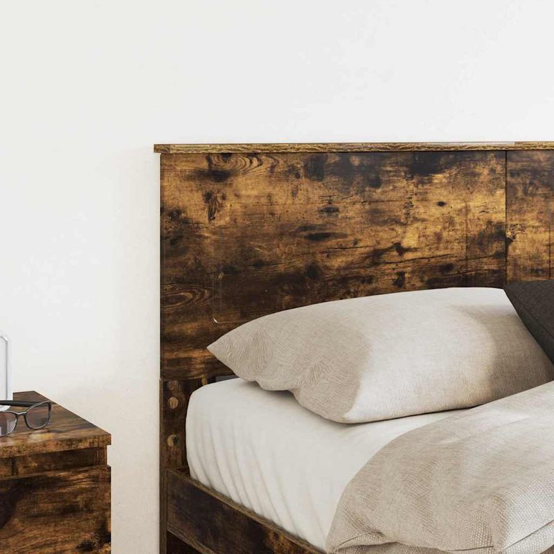 Casa si Gradina - Mobilier - Paturi si accesorii - Accesorii paturi - Tablie de pat cu aripioare, albastru, 93x23x118/128 cm, textil - Infinity.ro
