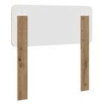 Casa si Gradina - Mobilier - Paturi si accesorii - Accesorii paturi - Tablie de pat cu aripioare, albastru, 103x16x118/128 cm, textil - Infinity.ro