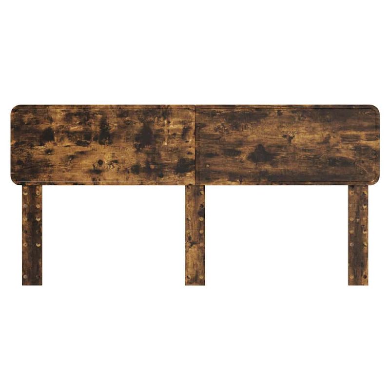 Casa si Gradina - Mobilier - Paturi si accesorii - Accesorii paturi - Tablie de pat cu aripioare, maro, 183x16x118/128 cm, piele eco - Infinity.ro