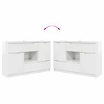 Casa si Gradina - Mobilier - Comode si corpuri - Comode - Bufet cu sertar Alb lucios 100 x 30 x 65,6 Lemn compozit - Infinity.ro