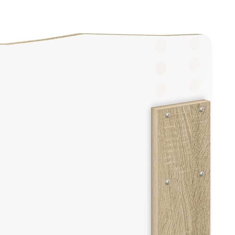 Casa si Gradina - Mobilier - Paturi si accesorii - Accesorii paturi - Tablie de pat cu LED, alb, 90x5x118/128 cm, piele ecologica - Infinity.ro