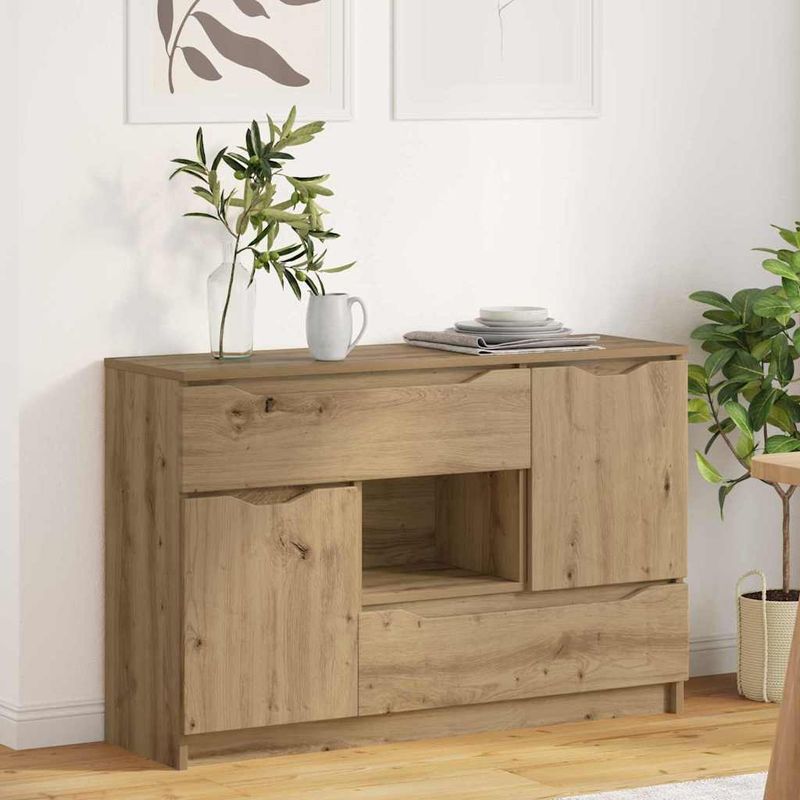 Casa si Gradina - Mobilier - Comode si corpuri - Comode - Bufet cu sertar Stejar Artizanal 100 x 30 x 65,6 Lemn compozit - Infinity.ro