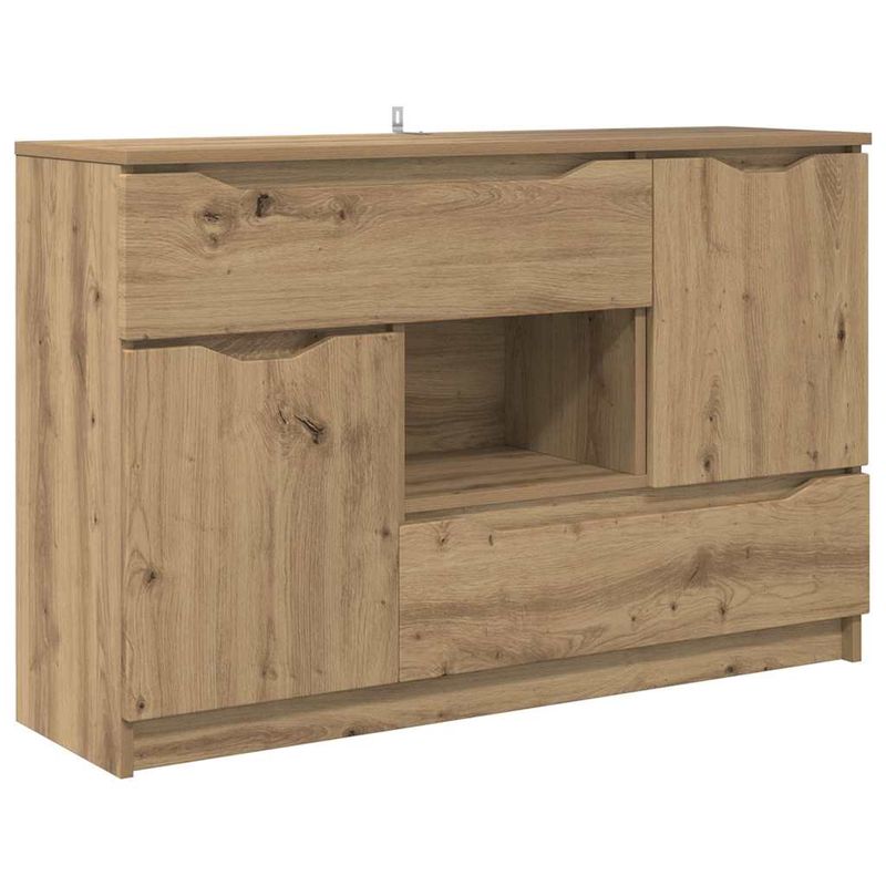 Casa si Gradina - Mobilier - Comode si corpuri - Comode - Bufet cu sertar Stejar Artizanal 100 x 30 x 65,6 Lemn compozit - Infinity.ro