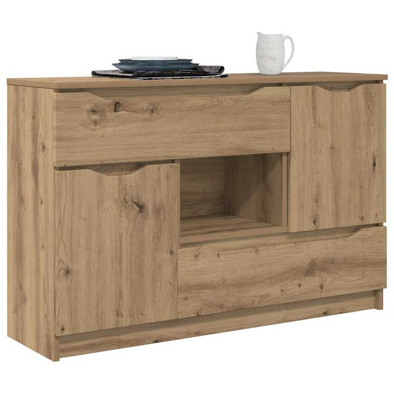 Casa si Gradina - Mobilier - Comode si corpuri - Comode - Bufet cu sertar Stejar Artizanal 100 x 30 x 65,6 Lemn compozit - Infinity.ro