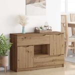Casa si Gradina - Mobilier - Comode si corpuri - Comode - Bufet cu sertar Stejar Artizanal 100 x 30 x 65,6 Lemn compozit - Infinity.ro