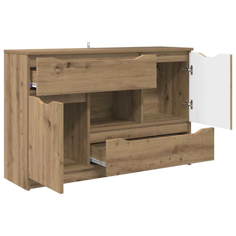 Casa si Gradina - Mobilier - Comode si corpuri - Comode - Bufet cu sertar Stejar Artizanal 100 x 30 x 65,6 Lemn compozit - Infinity.ro