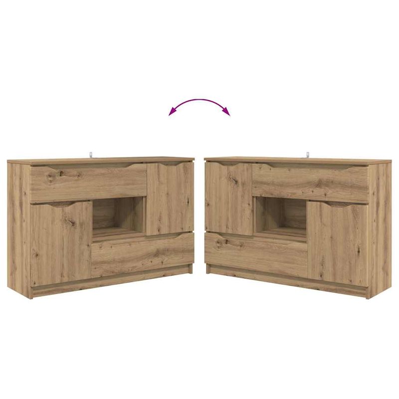 Casa si Gradina - Mobilier - Comode si corpuri - Comode - Bufet cu sertar Stejar Artizanal 100 x 30 x 65,6 Lemn compozit - Infinity.ro